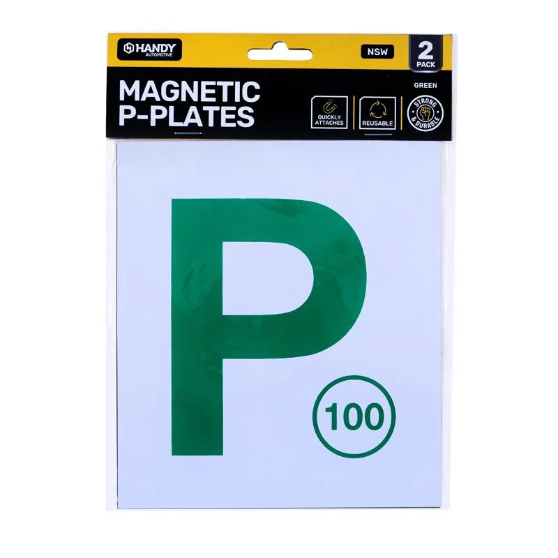 Plate P NSW Green Magnetic 2pk