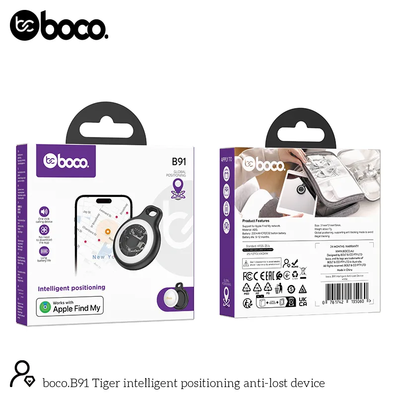 boco. B91 Intelligent Positioning Anti-Lost Device White