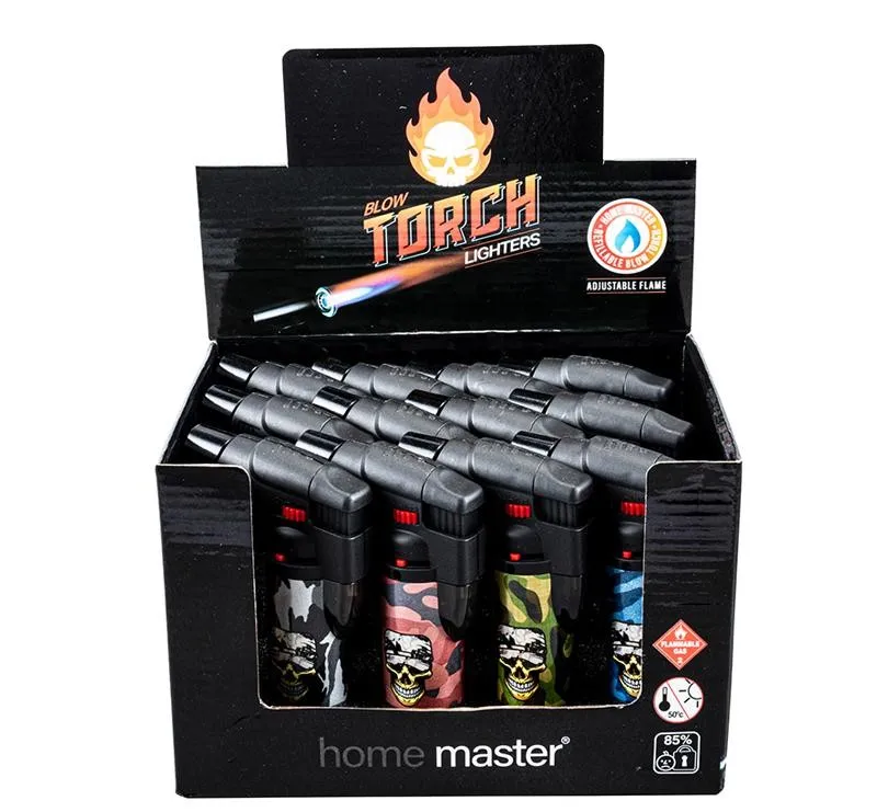 Lighter Gas Blow Torch Refillable - Assorted Camo Designs