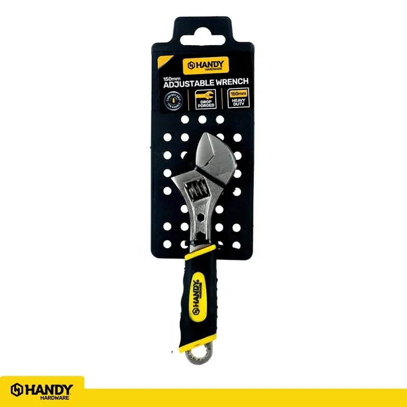 Handy Wrench Adjustable Black & Yellow Soft Grip Handle 150mm