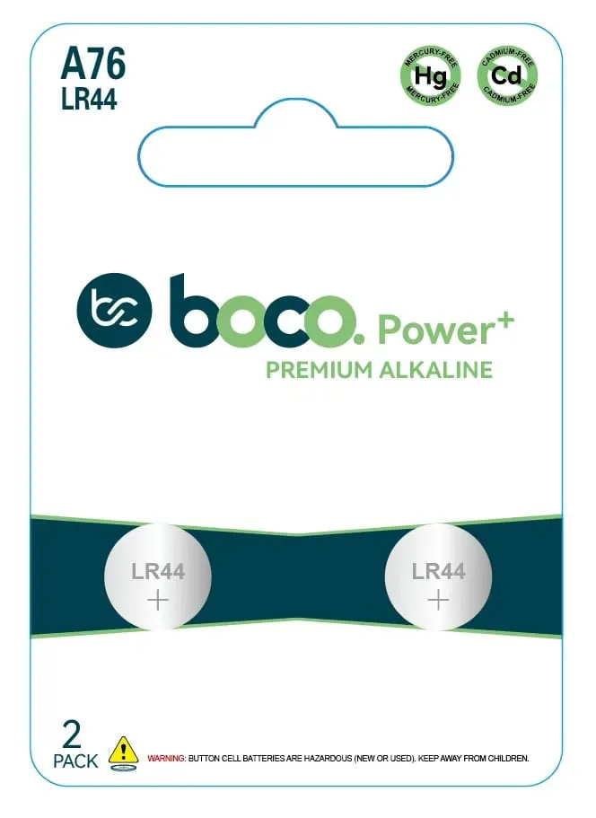 boco. Power+ LR44 (A76) 2pk